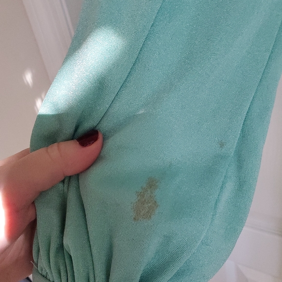 STUNNING VINTAGE CUSTOM MADE DRESS W/PEEP👀 SLEEVE - Picture 6 of 8